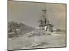 Fram on Narrow Passage Through Ice, Engraving from Report of Fram Expedition of 1893-1896-Fridtjof Nansen-Mounted Giclee Print