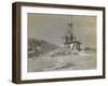 Fram on Narrow Passage Through Ice, Engraving from Report of Fram Expedition of 1893-1896-Fridtjof Nansen-Framed Giclee Print