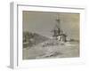 Fram on Narrow Passage Through Ice, Engraving from Report of Fram Expedition of 1893-1896-Fridtjof Nansen-Framed Giclee Print