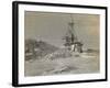 Fram on Narrow Passage Through Ice, Engraving from Report of Fram Expedition of 1893-1896-Fridtjof Nansen-Framed Giclee Print