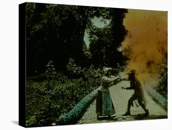 Frame of Hand-Tinted French Silent Film-Fritz Goro-Stretched Canvas