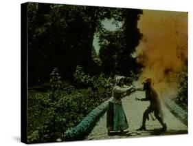 Frame of Hand-Tinted French Silent Film-Fritz Goro-Stretched Canvas