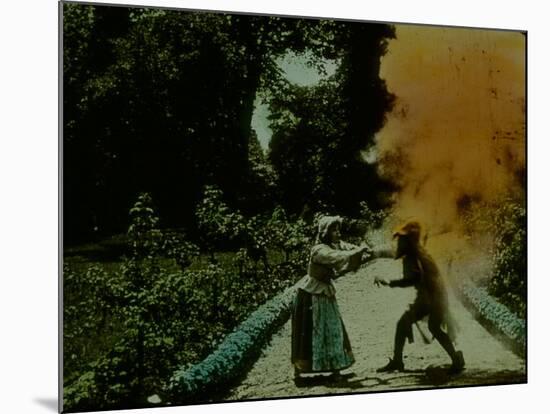 Frame of Hand-Tinted French Silent Film-Fritz Goro-Mounted Photographic Print