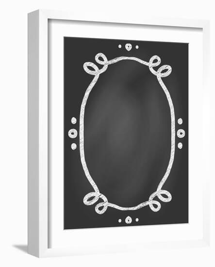 Frame on Chalk Borard-tukkki-Framed Art Print