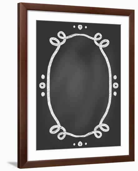 Frame on Chalk Borard-tukkki-Framed Art Print