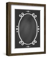 Frame on Chalk Borard-tukkki-Framed Art Print