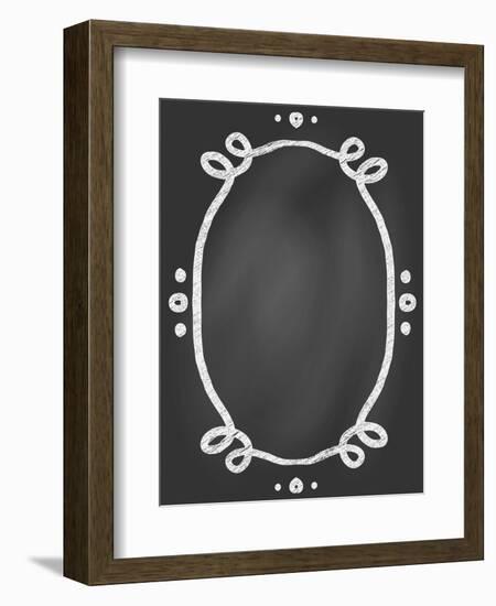 Frame on Chalk Borard-tukkki-Framed Art Print