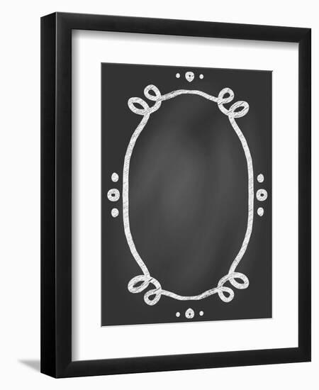 Frame on Chalk Borard-tukkki-Framed Art Print