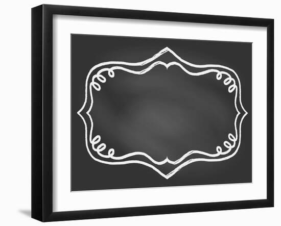 Frame on Chalk Borard-tukkki-Framed Art Print