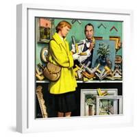 "Frame-Up", April 30, 1955-Stevan Dohanos-Framed Giclee Print