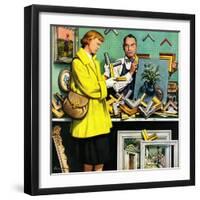 "Frame-Up", April 30, 1955-Stevan Dohanos-Framed Premium Giclee Print