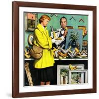 "Frame-Up", April 30, 1955-Stevan Dohanos-Framed Giclee Print