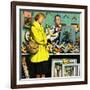 "Frame-Up", April 30, 1955-Stevan Dohanos-Framed Giclee Print