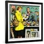 "Frame-Up", April 30, 1955-Stevan Dohanos-Framed Giclee Print