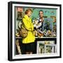 "Frame-Up", April 30, 1955-Stevan Dohanos-Framed Giclee Print