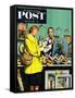 "Frame-Up" Saturday Evening Post Cover, April 30, 1955-Stevan Dohanos-Framed Stretched Canvas