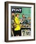 "Frame-Up" Saturday Evening Post Cover, April 30, 1955-Stevan Dohanos-Framed Giclee Print