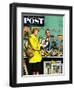 "Frame-Up" Saturday Evening Post Cover, April 30, 1955-Stevan Dohanos-Framed Giclee Print