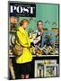 "Frame-Up" Saturday Evening Post Cover, April 30, 1955-Stevan Dohanos-Mounted Giclee Print