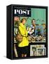 "Frame-Up" Saturday Evening Post Cover, April 30, 1955-Stevan Dohanos-Framed Stretched Canvas