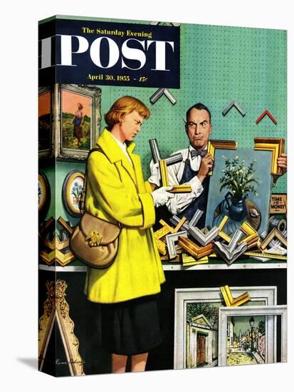 "Frame-Up" Saturday Evening Post Cover, April 30, 1955-Stevan Dohanos-Stretched Canvas