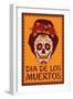 Frame with Mexican Skull Girl-rvvlada-Framed Art Print