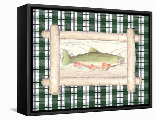 Framed Lake Fish II-Andi Metz-Framed Stretched Canvas