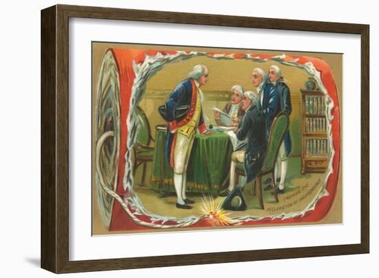 Framing of the Declaration of Independence-null-Framed Art Print