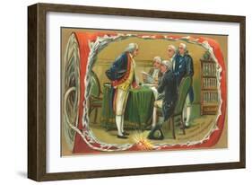 Framing of the Declaration of Independence-null-Framed Art Print