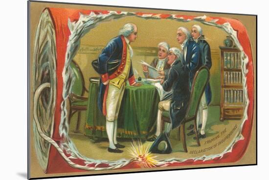 Framing of the Declaration of Independence-null-Mounted Art Print
