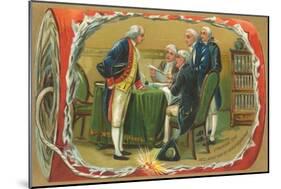 Framing of the Declaration of Independence-null-Mounted Art Print