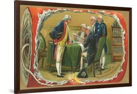 Framing of the Declaration of Independence-null-Framed Art Print