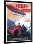 France - Adjudant Vincenot WWI Airship Promotional Poster-Lantern Press-Framed Art Print