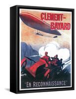 France - Adjudant Vincenot WWI Airship Promotional Poster-Lantern Press-Framed Stretched Canvas
