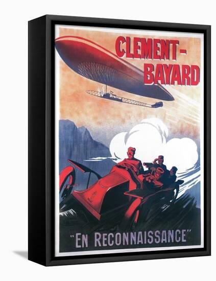 France - Adjudant Vincenot WWI Airship Promotional Poster-Lantern Press-Framed Stretched Canvas
