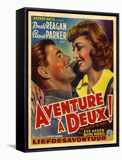 France Adventure for Two, Voice Of The Turtle Film Poster, 1940s-null-Framed Stretched Canvas