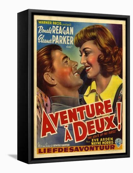 France Adventure for Two, Voice Of The Turtle Film Poster, 1940s-null-Framed Stretched Canvas