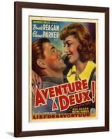 France Adventure for Two, Voice Of The Turtle Film Poster, 1940s-null-Framed Giclee Print