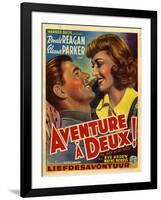 France Adventure for Two, Voice Of The Turtle Film Poster, 1940s-null-Framed Giclee Print