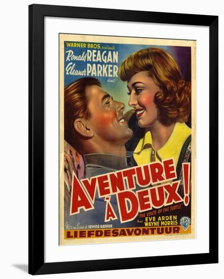 France Adventure for Two, Voice Of The Turtle Film Poster, 1940s-null-Framed Giclee Print