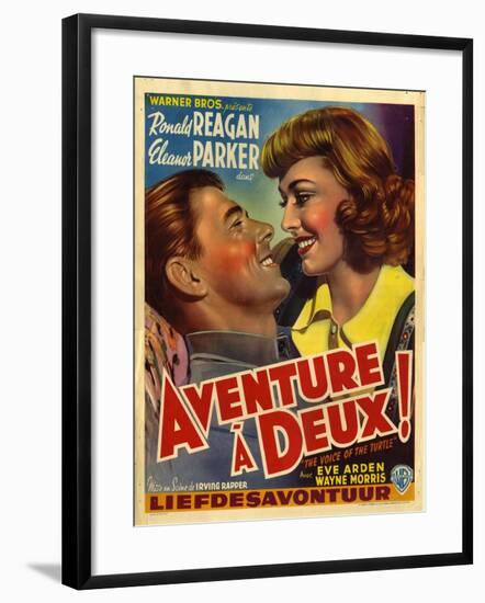 France Adventure for Two, Voice Of The Turtle Film Poster, 1940s-null-Framed Giclee Print