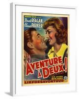 France Adventure for Two, Voice Of The Turtle Film Poster, 1940s-null-Framed Giclee Print