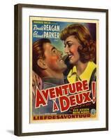 France Adventure for Two, Voice Of The Turtle Film Poster, 1940s-null-Framed Giclee Print