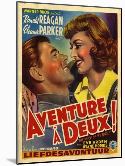 France Adventure for Two, Voice Of The Turtle Film Poster, 1940s-null-Mounted Giclee Print