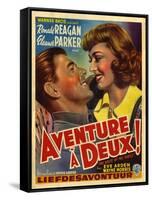 France Adventure for Two, Voice Of The Turtle Film Poster, 1940s-null-Framed Stretched Canvas