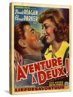 France Adventure for Two, Voice Of The Turtle Film Poster, 1940s-null-Stretched Canvas