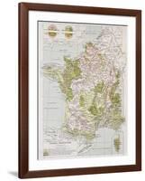 France Agriculture Old Map-marzolino-Framed Art Print