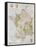 France Agriculture Old Map-marzolino-Framed Stretched Canvas