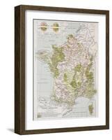 France Agriculture Old Map-marzolino-Framed Art Print