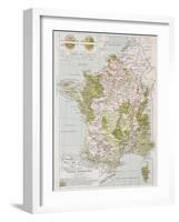 France Agriculture Old Map-marzolino-Framed Art Print